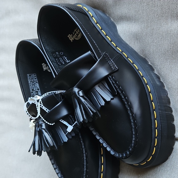 Dr. Martens Other - Dr Martens Adrian Quad Platform Tassel Loafers Black Leather- Unisex M6, W7